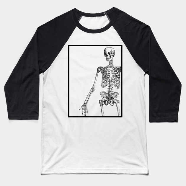 Mr. Skeleton Baseball T-Shirt by boutiquedhorreur